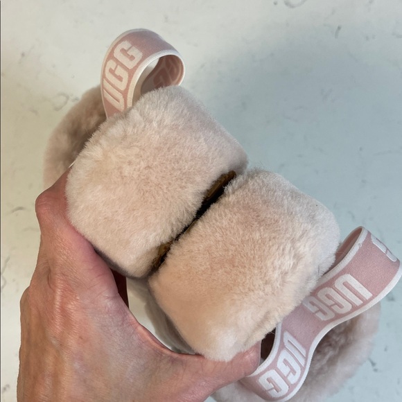 UGG Women's Fluff Yeah Slide Quartz Slipper - 1097169 Fluffy Slippers Size 9 - Picture 6 of 17